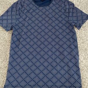 Express Navy Diamond Pattern Tee
